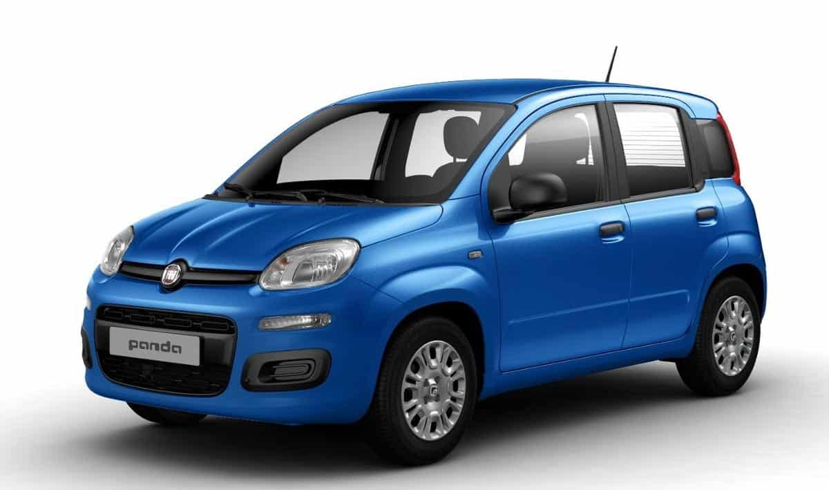 Front view of 2025 Fiat Panda with halogen headlights and black grille