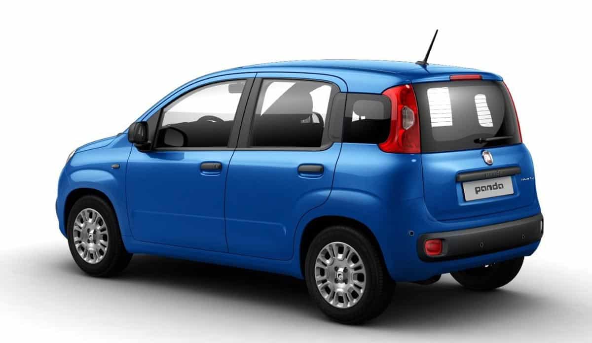 Rear of 2025 Fiat Panda with vertical taillights and redesigned bumper