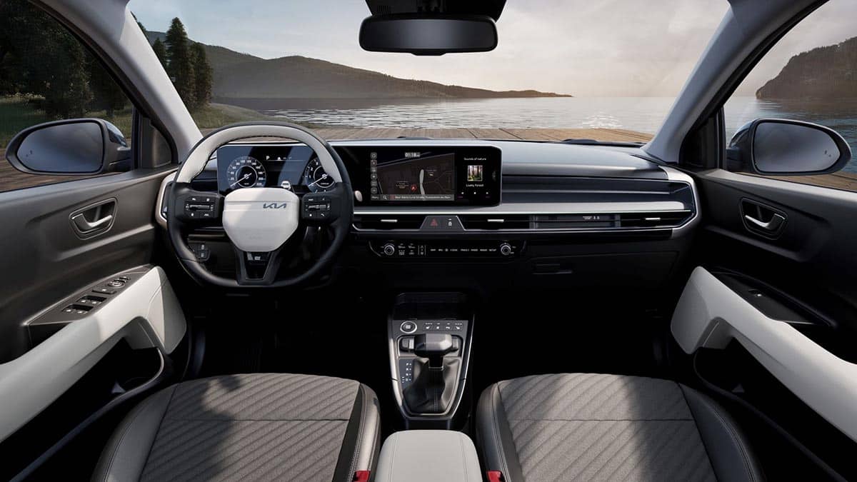 Interior of the 2026 Kia Stonic MHEV with digital dashboard and central touchscreen