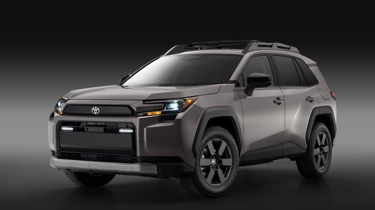 Toyota RAV4 Woodland Edition with all-terrain tires and raised ground clearance